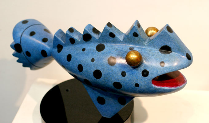 PreHistoric Spotted Blue Fish